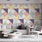 Wallpaper Mural Covering a Square Geometry Marble Room