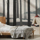 Wallpaper Mural for Interior Design Featuring a Woman Reading in the Woods
