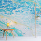 Room Mural With Marble Effect Wallpaper – Aquarium Effect