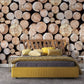 Wooden Stakes Wall Wallpaper Mural
