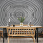 Modern Circular Grey Geometric Mural Wallpaper