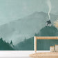 wallpaper mural depicting a home on a mountaintop