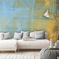 Abstract Blue and Gold Mural Wallpaper