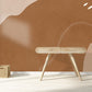 Wallpaper Mural in Brown with Blocks and Lines for the Home
