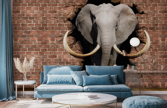 Decorate Your Home with 3D Elephant Wallpaper