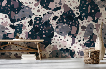 Modern Abstract Terrazzo Style Wallpaper Mural