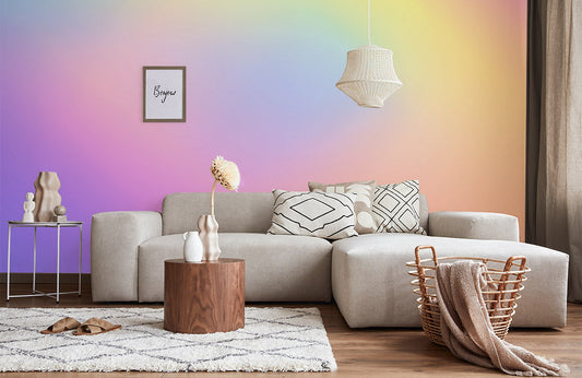 Wallpaper mural with a Gradient Ombre Color Scheme for Home Decoration