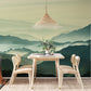 Wallpaper Mural of Green Misty Mountains for Home Decor