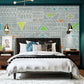 Wallpaper mural with a geometric pattern for the living room, ideal for use in home decor