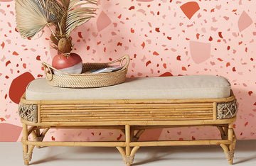 Terracotta Abstract Geometric Mural Wallpaper