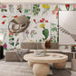 Home Decoration Featuring a Flower and Vegetation Wallpaper Mural.