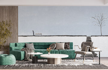 Modern Monochrome Staircase Art Mural Wallpaper
