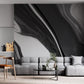 Marble Wallpaper Mural in Black and White, Suitable for Home Decoration
