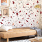 Wallpaper Mural with Chips and Mixed Marble Patterns