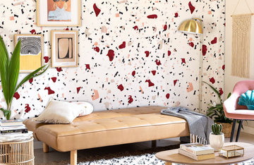 Dense Pastel Terrazzo Wallpaper Mural