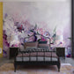 stunning wallpaper with a flower pattern in purple