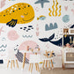 Ocean Animals Smiling Wallpaper Mural Room