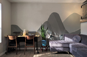 Abstract Mountain Landscape Mural Wallpaper