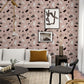 Wallpaper Mural with Terrazzo Marble Pattern in Pink for the Bedroom