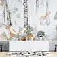 Painted Forest Animals Wall Mural for Room decor