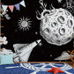 An Outer Space Wallpaper Mural for a Child's Bedroom