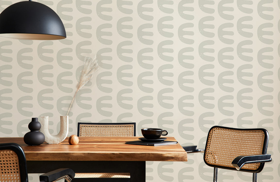 Wallpaper Mural with a Gray Letter E Pattern, Suitable for Home Decoration