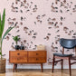 Mural room wallpaper featuring a fragmented marble pattern