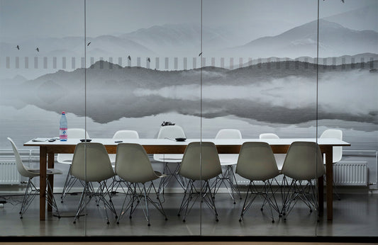 stunning Pond wallpaper muralbreathtaking wallpaper mural of a gray pond