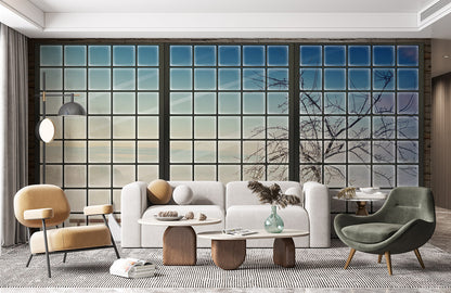 Home Decoration Window Mural Wallpaper Featuring a Desert Scenery