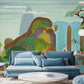 Enchanted Waterfall Forest Kids Mural Wallpaper in living room