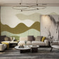 Mural Room Wallpaper Featuring a Painted Mountain Scene