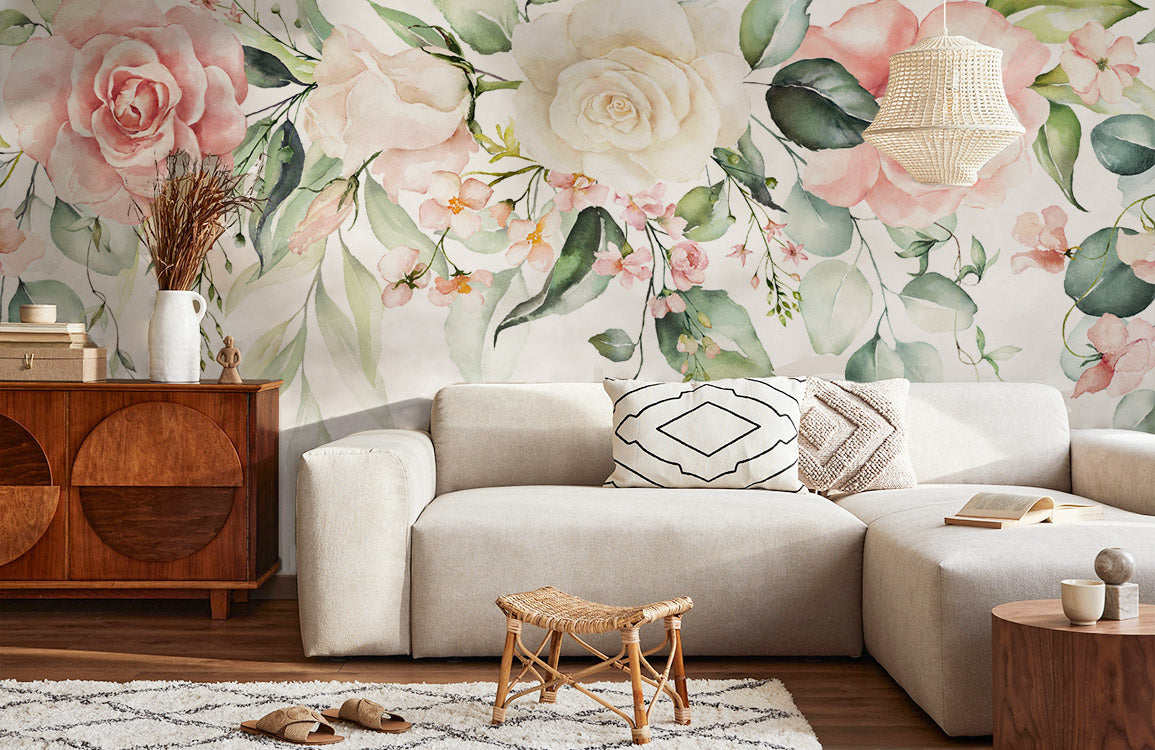 wallpaper with a stunning Romantic Flower Chandelier design.