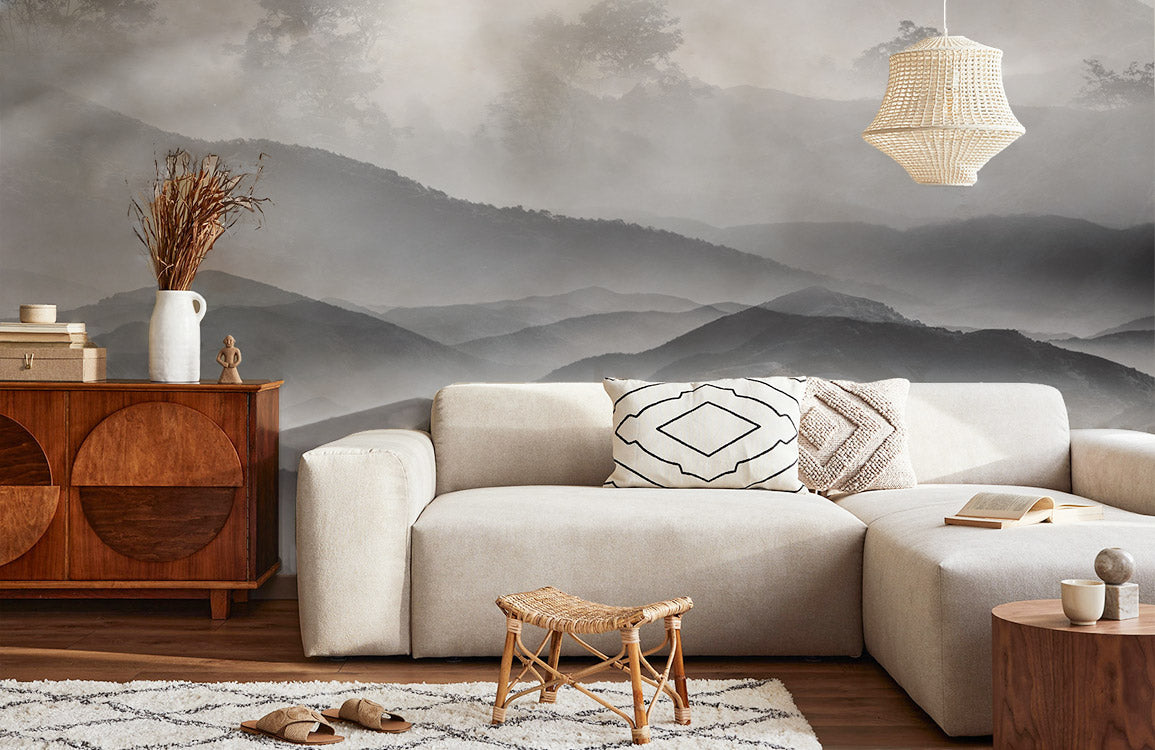 a beautiful mountain view mural wallpaper for your walls