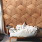 Modern Geometric Wood Texture Mural Wallpaper