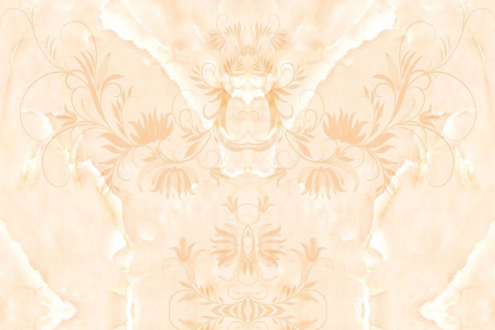 Elegant Beige Vintage Floral Wallpaper Mural