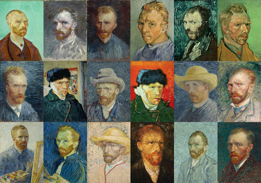 Van Gogh Portraits Exhibition Wallpaper Mural for home decor