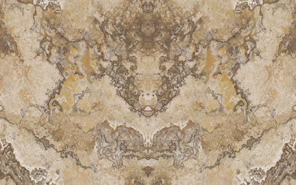 Home Decorating Wallpaper Mural Featuring an Abstract Brown Marble Design