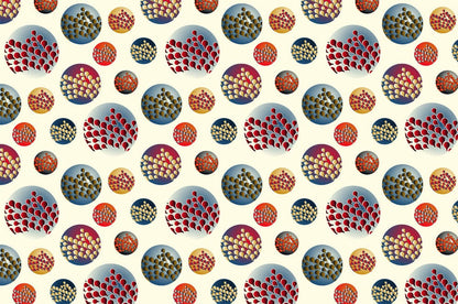 Wallpaper Mural with Abstract Circles, Suitable for Home Decoration