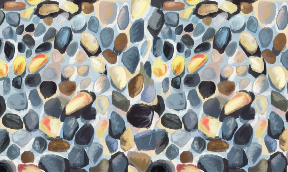 Abstract Pebble Mosaic Mural Wallpaper