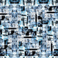 Home Decoration Wallpaper Mural Featuring Black and Blue Squares