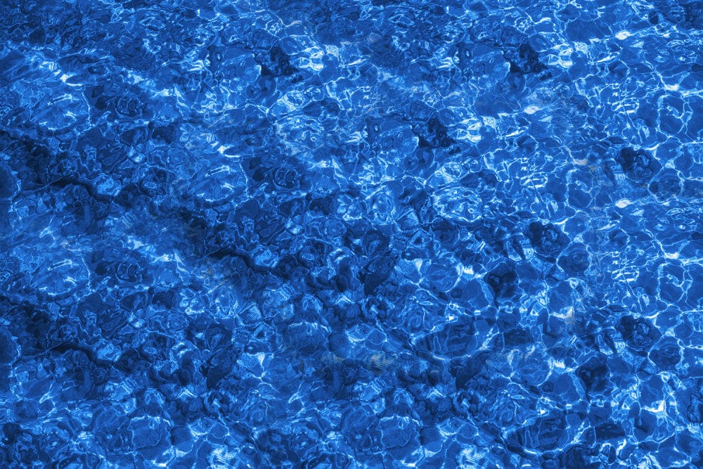 Oceanic Gemstone Textured Blue Mural Wallpaper