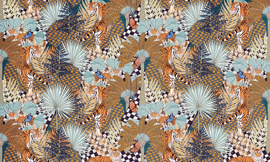 Mystic Jungle Watercolor Mural Wallpaper
