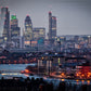 Wallpaper mural for home decoration featuring a busy London center scene.