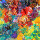 Wallpaper Mural for Home Decoration Featuring a Cluttered Color Palette