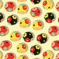 Wallpaper mural with a colourful embroidery design, perfect for decorating your home.