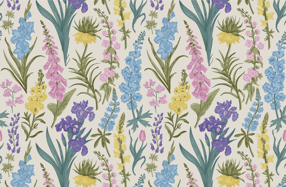 Vintage Botanischer Garten Florales Wandbild