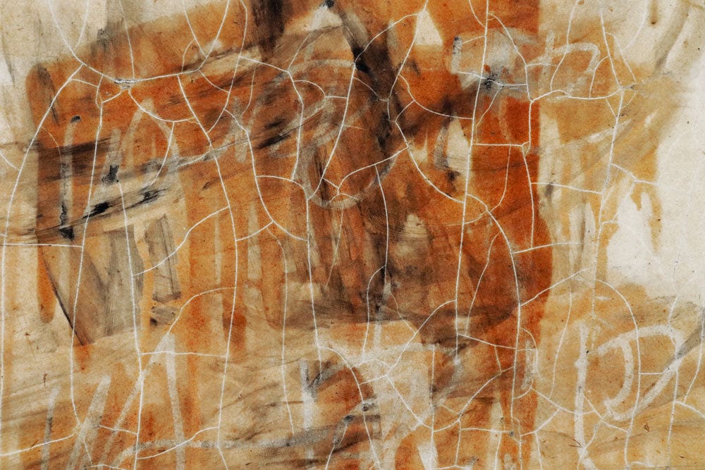 Abstract Artistic Orange Marble Mural Wallpaper