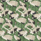 Wallpaper mural featuring Cranes on a Green Background for Home Decoration