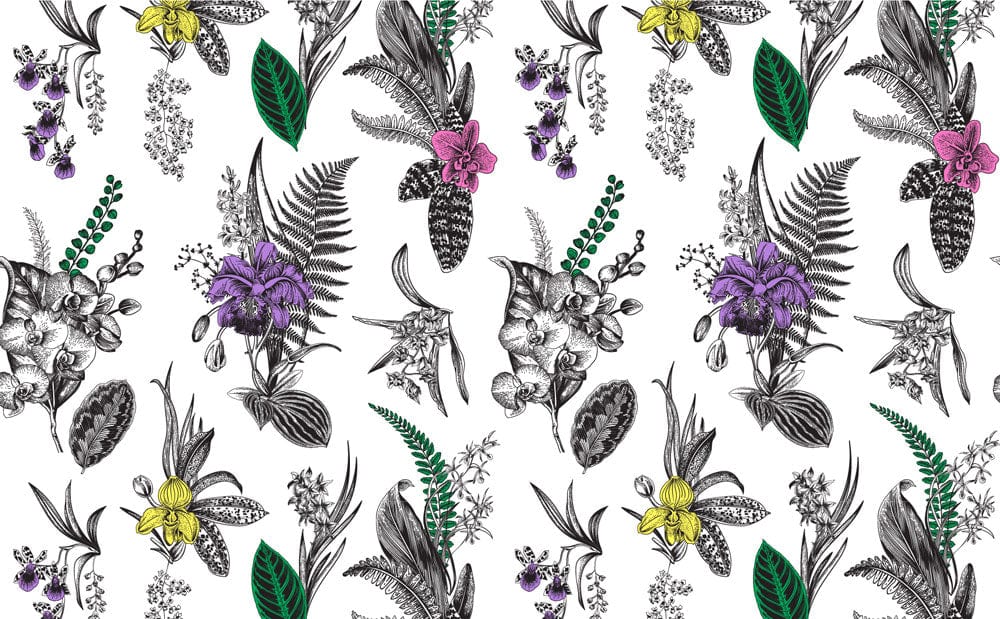 Botanical Sketch Floral Wallpaper Mural