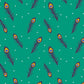Wallpaper mural for home decoration featuring a feather design on a vibrant green background.